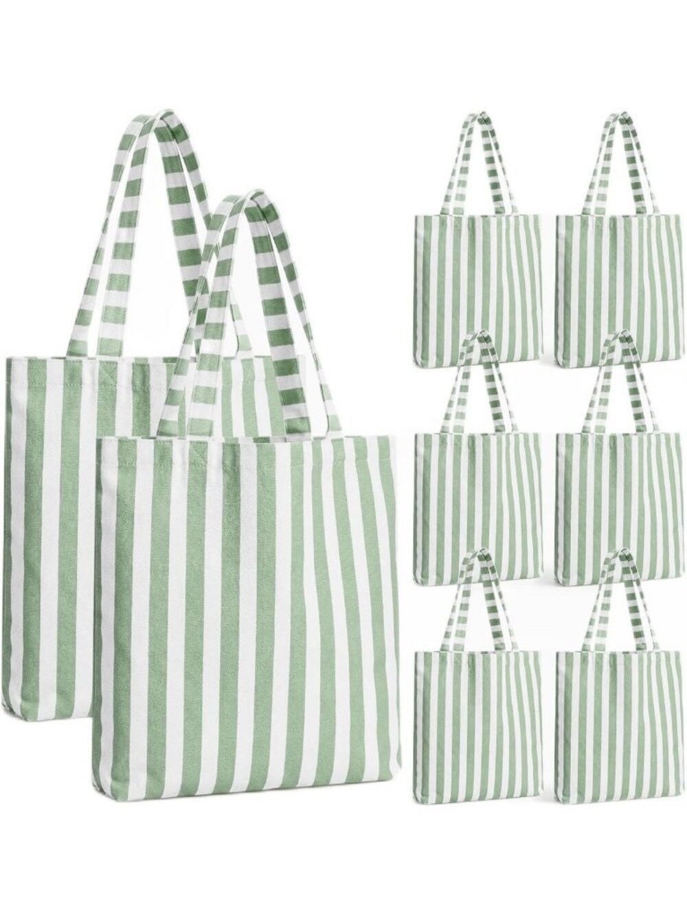 Stylish Striped Canvas Tote Bag for Women - Versatile, Lightweight, Perfect for